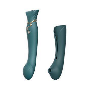 Смартвібратор 3в1 Zalo Queen Set Jewel пульсівна перлина та вакуумна стимуляція з кристалом Swarovski SO6663 фото