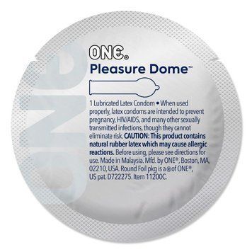 Презервативы ONE Pleasure Dome ультратонкие гладкие с расширенной головкой, 1 шт, для мужчин SX0773 фото