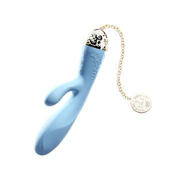 Смартвибратор-кролик Zalo Rosalie Royal Blue с синхронной стимуляцией и управлением через смартфон SO6665 фото