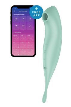 Смарт-вакуумний вібратор для клітора Satisfyer Twirling Pro+ Mint SO6716 фото
