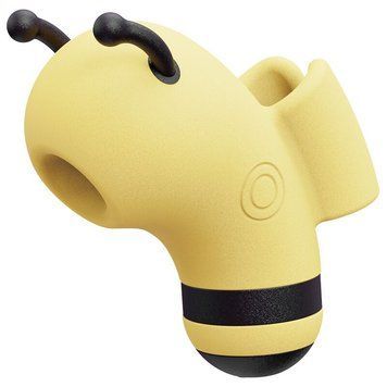 Вакуумный стимулятор с микротоками KISSTOY Beebe Yellow, для стимуляции на палец SO6550 фото